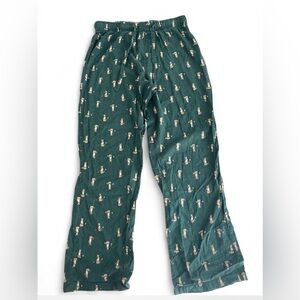 Old Navy pajamas pants green with Christmas dogs - size M